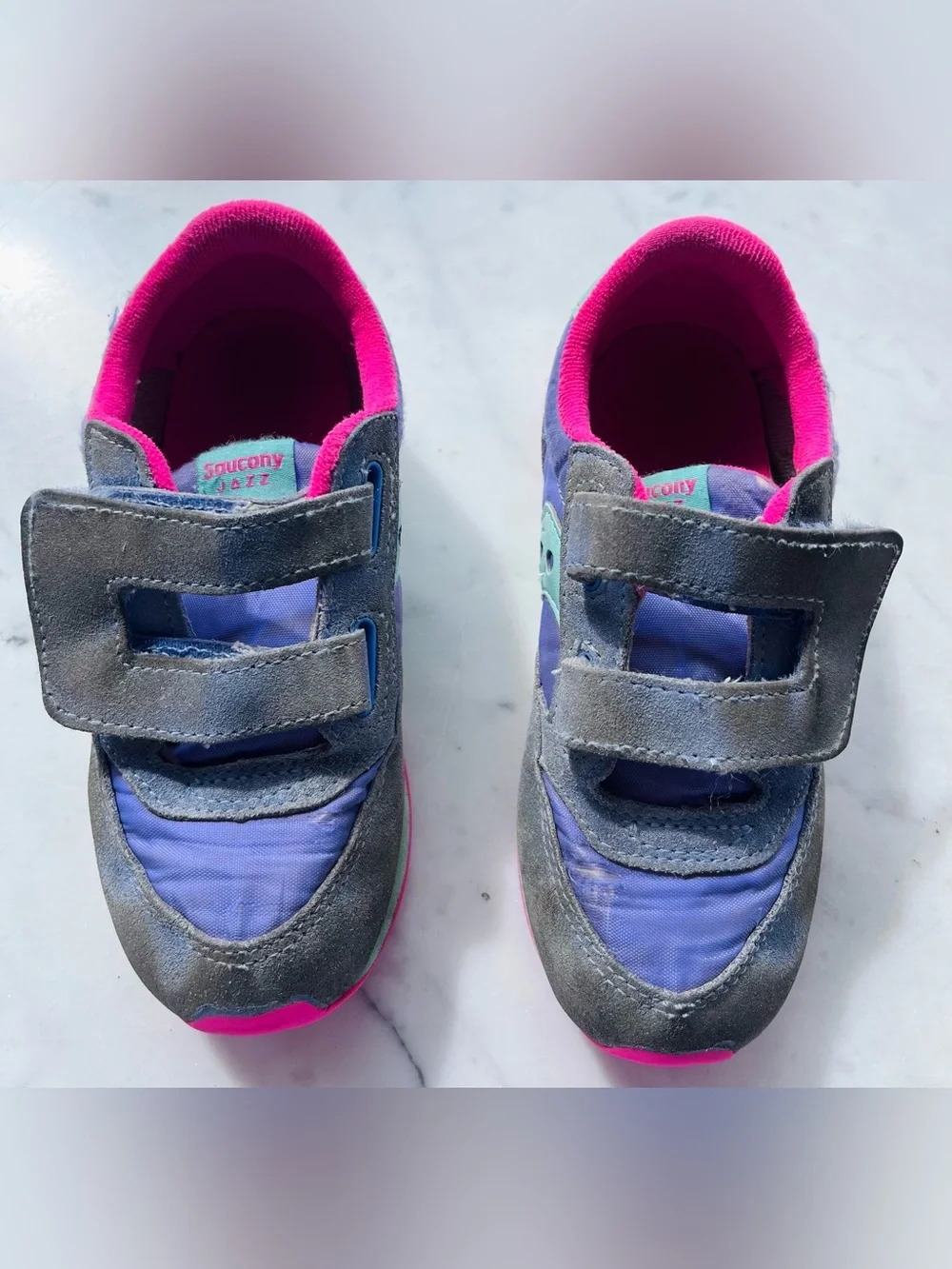 Saucony Kids Jazz Hook & Loop Sneakers Periwinkle Size 10.5
